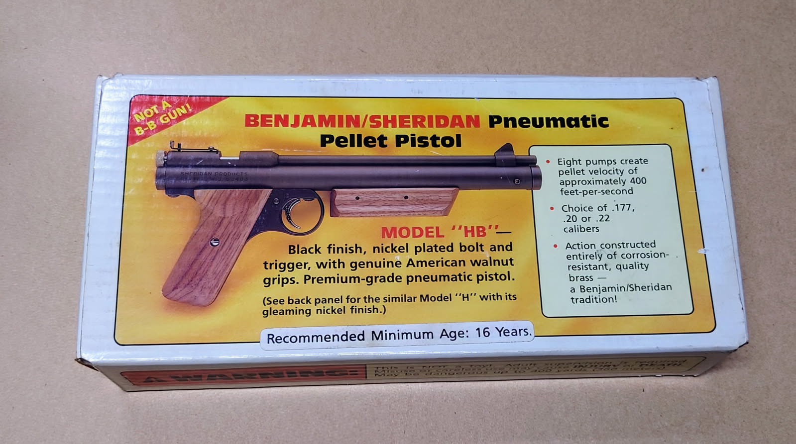 Benjamin Sheridan H Series Air Pistol .20